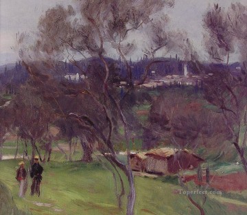  trees Oil Painting - Olive Trees Corfu John Singer Sargent